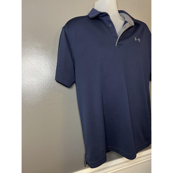 Under Armour Polo Shirt Mens Large HeatGear Loose Golf Athletic Performance - Picture 2 of 6